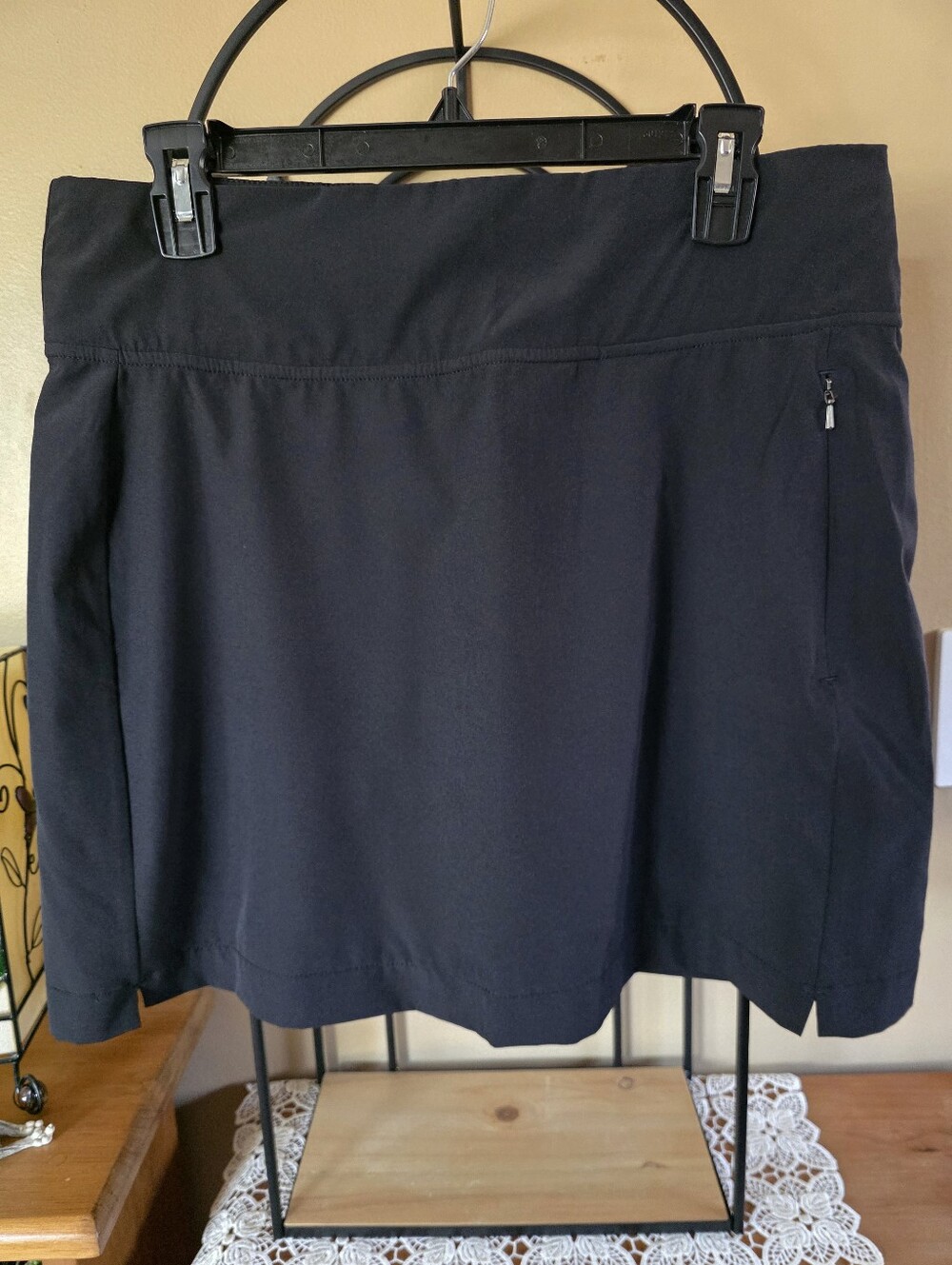 Cloudveil Black Active Athletic Quick Dry Skort with Side Zip Pocket Size M